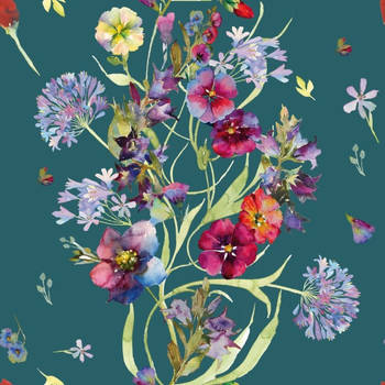 Anna's Collection - Buiten canvas 58x58 cm bloemen