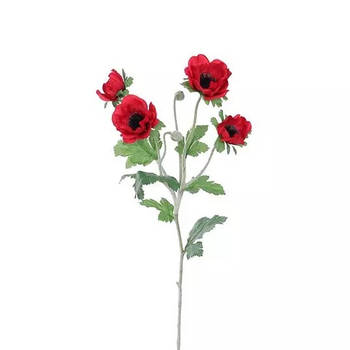 Buitengewoon de Boet - Anemone Tak Rood 62 cm kunstplant