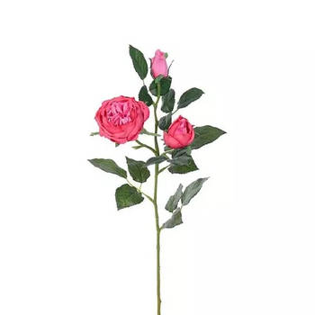 Buitengewoon de Boet - Engelse Roos Tak Beauty 64 cm kunstplant