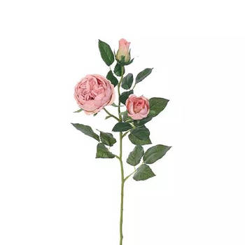 Buitengewoon de Boet - Engelse Roos Tak Oud Roze 64 cm kunstplant