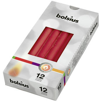 Bolsius - 5 stuks Gotische kaarsen doos 12 rood.