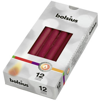 Bolsius - 5 stuks Gotische kaarsen doos 12 wijnrood.