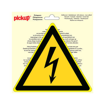 Pickup - Pictogram driehoek 20cm Gevaarlijke elektrische spanning