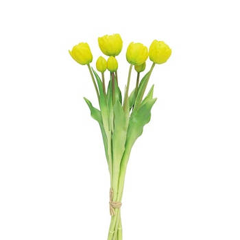 Nova Nature - Bosje Tulpen Sally geel kunstbloem