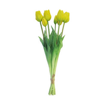 Classic Tulip Sally 7 st. geel 47 cm kunstbloem Nova Nature
