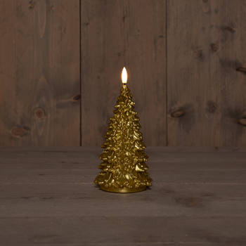 Anna's Collection - B.O.T. 3D Wick Gold Christmas Tree Wax 9,5X20 cm