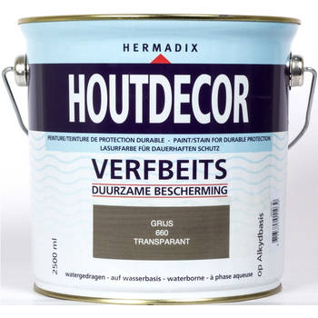 Hermadix - Houtdecor 660 transparant grijs 2500 ml