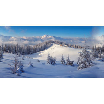 My Village - Achtergrond doek Winter Bos 150 x 75 cm