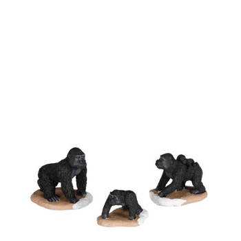Luville - Gorilla family 3 stuks - l6xb5xh5,5cm