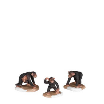 Luville - Chimpanzee family 3 stuks - l5xb4,5xh4,5cm