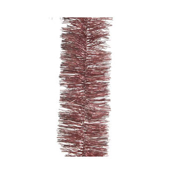 Decoris - 5 stuks! Guirlande lametta glans d7 cm en h270 cm veloursroze