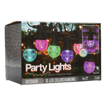Party Lights Multicolor - 10 lampen - 7,5 meter