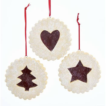 Kurt S. Adler - Claydough linzer tart cookie ornament assorted.