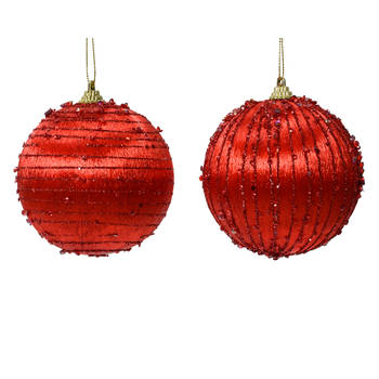 Decoris - Kerstbal foam d6 cm kerstrood a2 kerst