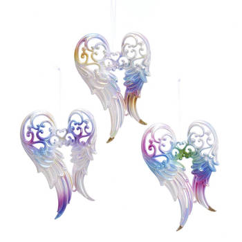 Kurt S. Adler - Iridescent Pastel Wings 5.5 Inch