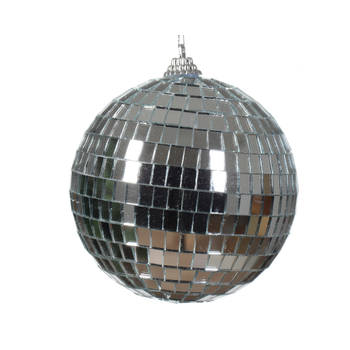 Decoris - Kerstballen foam d10l10 cm zilver kerst