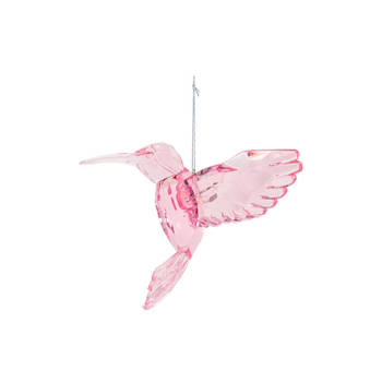 Kurt S. Adler - Ornament pvc kolibri h7 cm glitter/roze