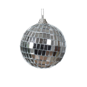 Decoris - Kerstballen foam d6l6 cm zilver kerst