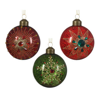 Decoris - Kerstbal glas d8 cm a3 CLXXIX kerst