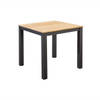 Yoi - Arashi dining table 76x76cm. alu dark grey/teak