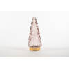 Anna's Collection - Tree Glass 10,5X24,5Cm Pink With Golden Base 10Led 3Xaa