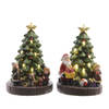 LED kerstboom 2ass op batterij 10x9x16 cm warm wit