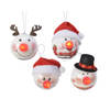 LED Kerstballen foam 4ass op batterij dia 6,5 cm rood