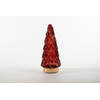 Anna's Collection - Tree Glass 10,5X24,5Cm Burgundy With Golden Base 10Led