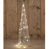 Anna's Collection - Metal Cone Silver 60Cm 30Led Warm White - 50Cm Clear Le