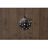 Anna's Collection - GLAS BAL ZWART MET STERREN 15CM / LED WARM WIT 2XAAA