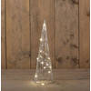 Anna's Collection - Metal Cone Silver 40Cm 20Led Warm White - 50Cm Clear Le