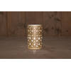 Anna's Collection - Cylinder Glass Matt Gold With Stars 10X15Cm / 8Led Warm