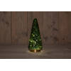 Anna's Collection - B.O.T. Tree Glass 13X28,5 cm Green With Golden Base 10Led