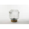 Anna's Collection - Lantern Glass 16X17Cm Clear With Golden Base Led Bulb 2