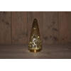 Anna's Collection - B.O.T. Tree Glass 13X28,5 cm Amber With Golden Base 10Led