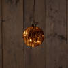 Anna's Collection - Glass Ball Antique Gold 12Cm 10Led Classic Warm / Mercu