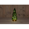 Anna's Collection - B.O.T. Tree Glass 10X23,5 cm Green With Golden Base 10Led