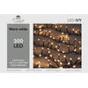 2 stuks Led ivy 300l/8m warmwit 4m aanloopsnoer zwart/ip44 Anna's collection