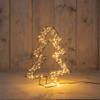 Anna's Collection - Metal 36 cmx7 cm 3D Tree Black With 300Led Classic Warm