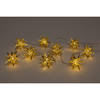 Anna Collection verlichting met 10 3D sterren- 150 cm- goud -warm wit - Lichtsnoeren