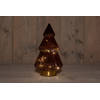 Anna's Collection - B.O.T. Tree Glass 15X28,5 cm Burgundy With Golden Base 10Led