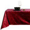 Unique Living tafelkleed kerst -rood - gouden streep-250 x 145cm - Tafellakens