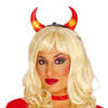 Duivel hoorntjes - rood - kunststof - Halloween thema - Verkleedhoofddeksels