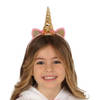 Fiestas Verkleed haarband Unicorn/eenhoorn - goud gekleurd - meisjes - Verkleedhoofddeksels