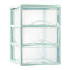 Plasticforte Ladeblokje/bureau organizer 3x lades - transparant/mintgroen - L26 x B36 x H37 cm - Ladeblok