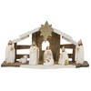 IKO kerststal compleet - met beeldjes - en verlichting - L28 x H15 cm - Kerststallen