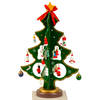 IKO - Kleine decoratie kerstboomp - met ornamenten - hout - 25 cm - Houten kerstbomen