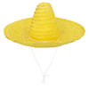 Boland party Carnaval verkleed Sombrero hoed Fiesta - geel - volwassenen - polyester - Verkleedhoofddeksels