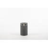 Anna's Collection - Rustic Wax Candle Moving Flame 7,5X12,5Cm Grey 3 X Aa