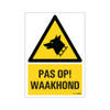 Pickup - Combi-Bord 23x33 cm Pas op waakhond